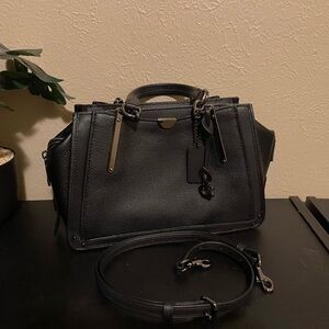 Coach Dreamer 21 – Black Pebbled Leather Satchel